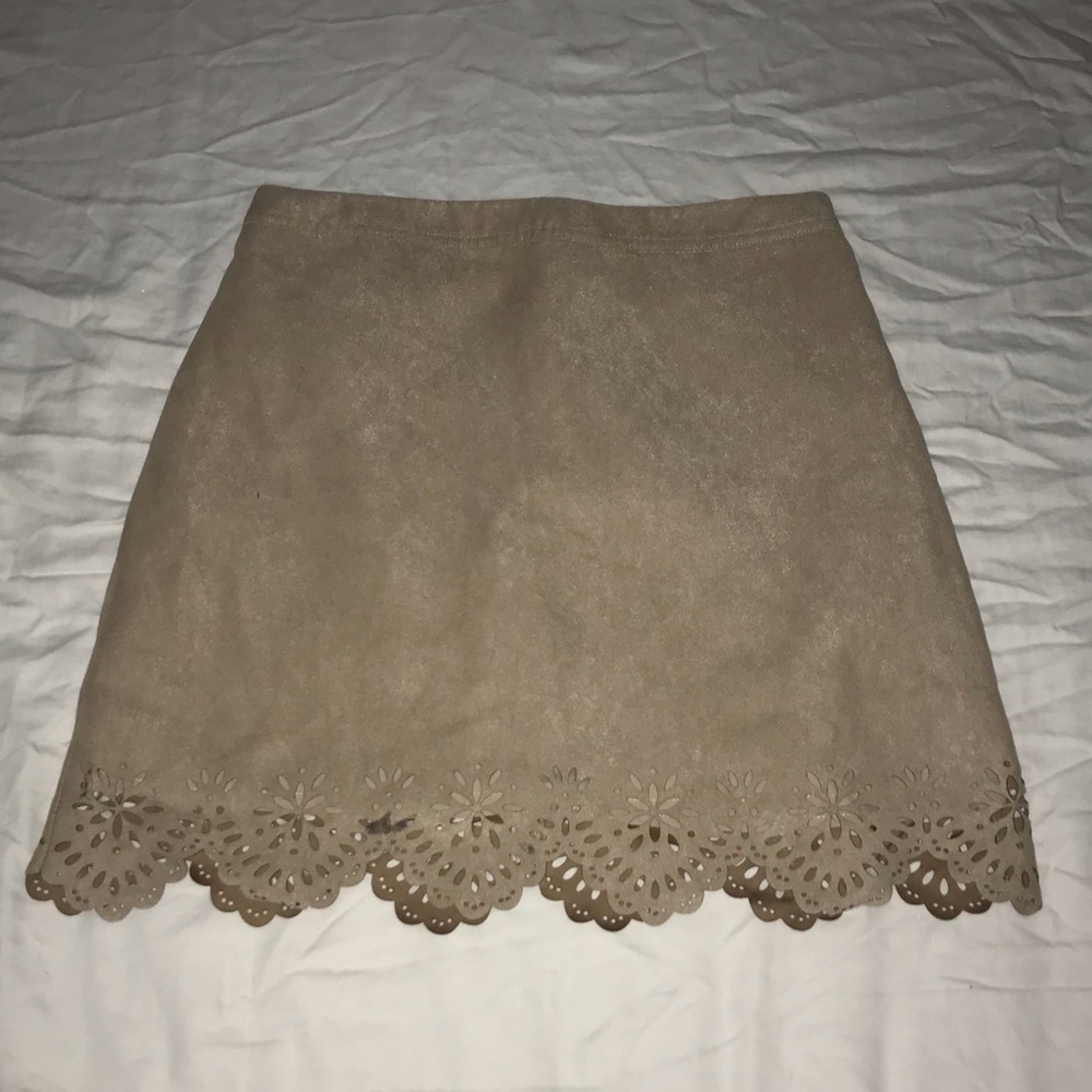 suede miniskirt